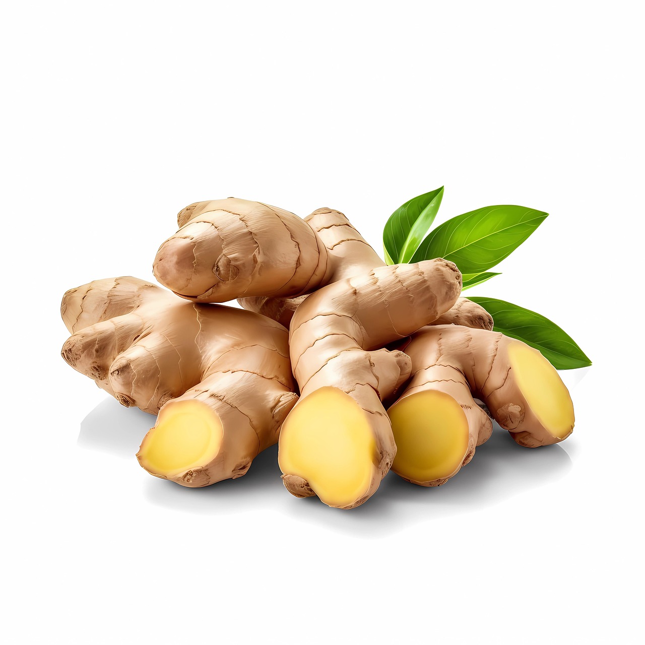 fresh turmeric root and ground turmeric powder in a small wooden bowl on a stone surface, warm golden tones